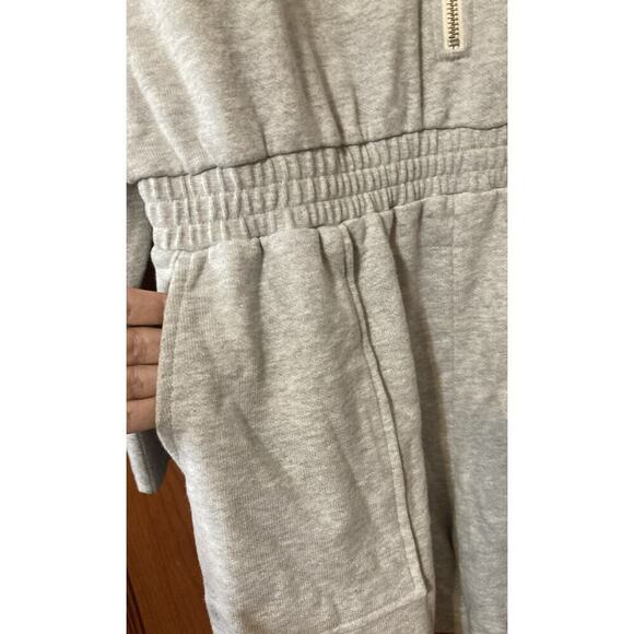 RAILS Women’s Nicola Hooded Romper Sz L Jumpsuit Heather Gray Zip 4” Inseam - Picture 4 of 10